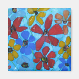 íman de flores de fusão de vidro