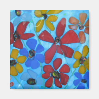 íman de flores de fusão de vidro