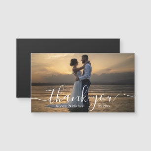 íman de foto de agradecimento de casamento com let