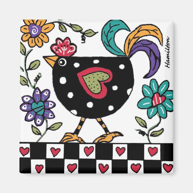 íman de frango preto (Frente)