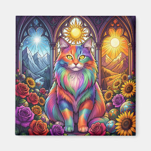 íman de gato arco-íris