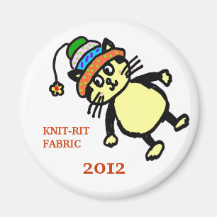 Íman de gato bonito - branco