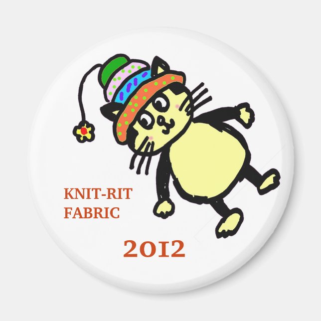 Íman de gato bonito - branco (Frente)