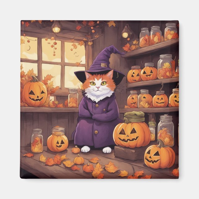íman de gato de halloween #2 (Frente)