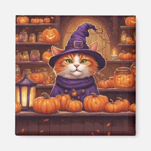 íman de gato do halloween #10 (Frente)