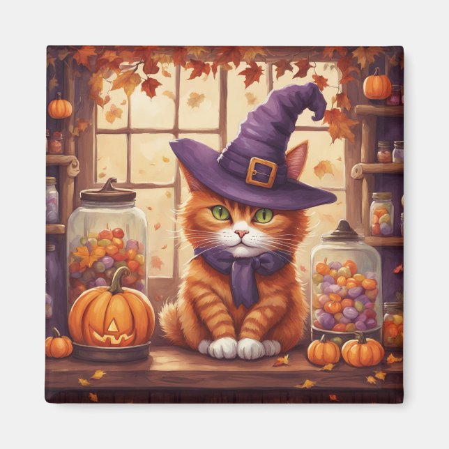 íman de gato do halloween #4 (Frente)