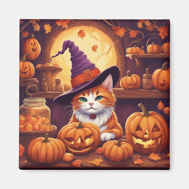 íman de gato do halloween #7 (Frente)