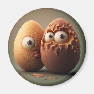 íman de geladeira, ovos surreais