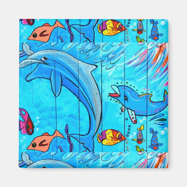 íman de golfinhos submarinos (Frente)