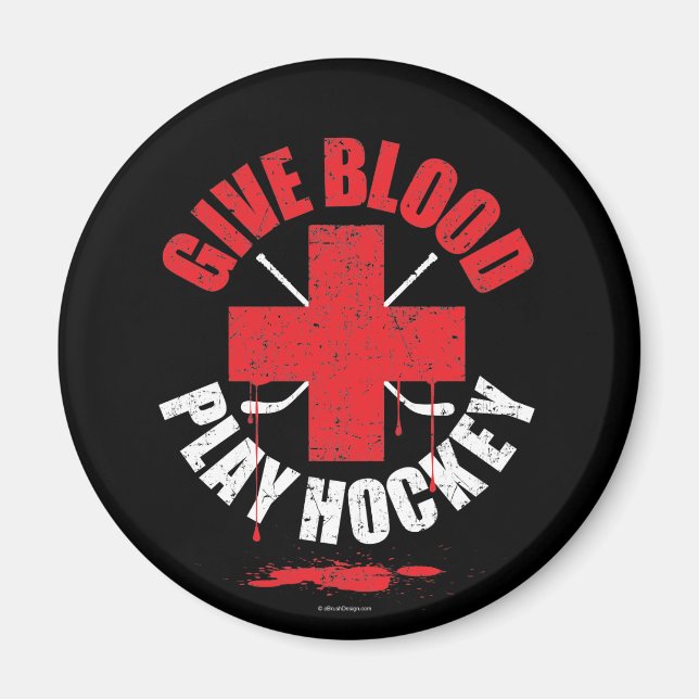Íman Dê Hockey com Sangue v1 (Frente)