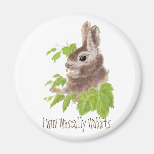 Íman De I do wuv wabbits engraçados wascally, coelho,