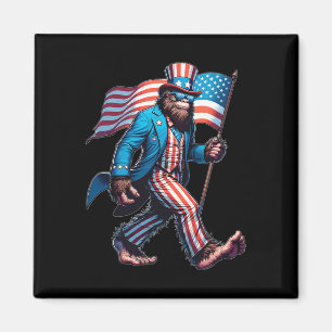Íman De julho Camisas Patriótica American Flag Bigfoot