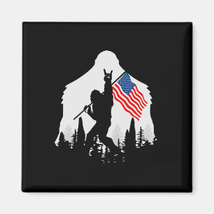 Íman De Julho Shirt Bigfoot Sasquatch Usa Flag American