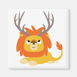 Íman de Leão Antlerado em Cartoon