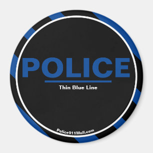 Íman de linha azul fina da POLÍCIA