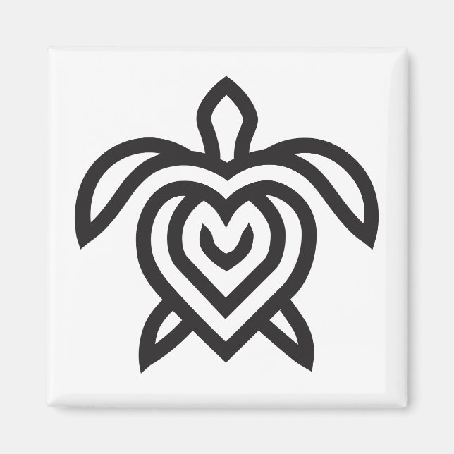 Íman de logotipo básico da Turtle Tribe (Frente)