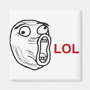 Íman De LOL do riso cara alta Meme da raiva para fora