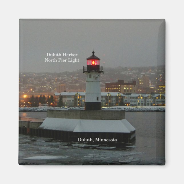 Íman de luz norte do Cais de Porto Duluth Harbor (Frente)