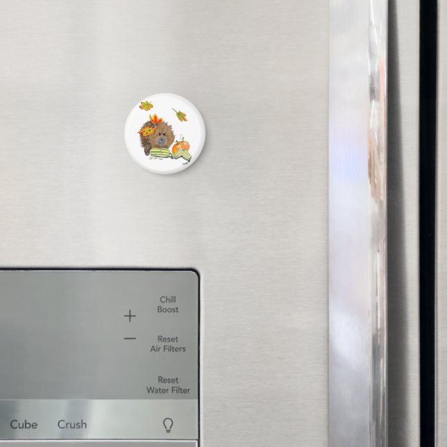 Íman DE Magnet Herbst Igel mit Kürbis (In Situ (Fridge))