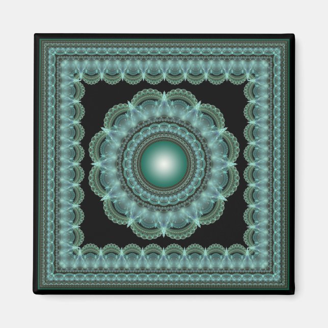 Íman de mandala com estrutura semelhante a um raio (Frente)