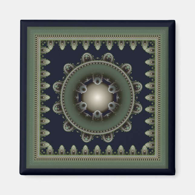 Íman de mandala fractal harmônico (Frente)