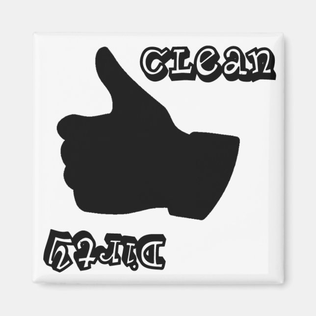 Íman de máquina de lavar louça limpa/suja! (Frente)