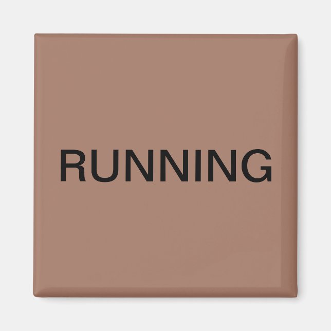 Íman de máquina de lavar louça mocha correndo (Frente)