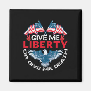 Íman Dê-me Liberdade Ou Dê-me Morte Bandeira Americana