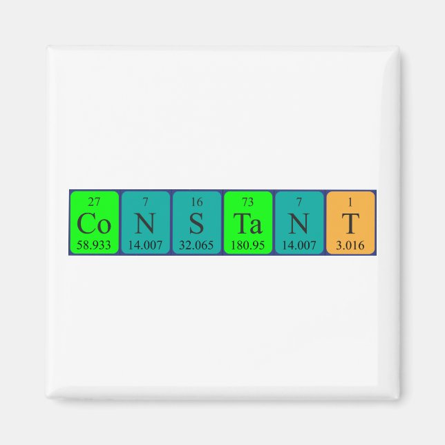 Íman de mesa periódica constante (Frente)
