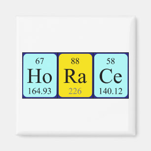 Íman de mesa periódica da Horace