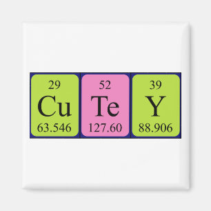 Íman de mesa periódica de cutey