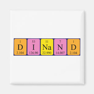 Íman de mesa periódica de dinand