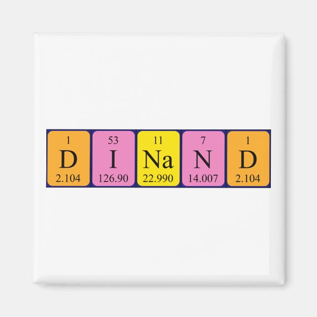 Íman de mesa periódica de dinand (Frente)