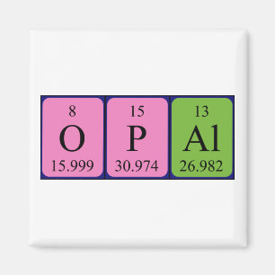 Íman de mesa periódica opal