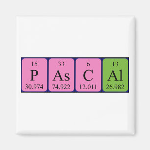 Íman de mesa periódica Pascal