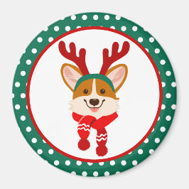 Íman de Natal de Cachorro Corgi