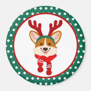 Íman de Natal de Cachorro Corgi
