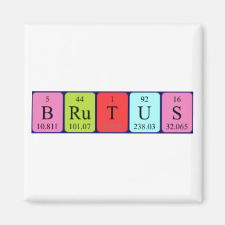 Íman de nome de mesa periódica Brutus