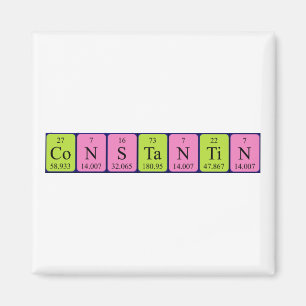 Íman de nome de mesa periódica de Constantin