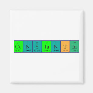 Íman de nome de mesa periódica de Constantin