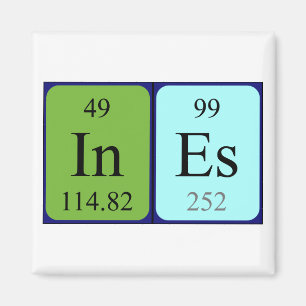 Íman de nome de mesa periódica Ines