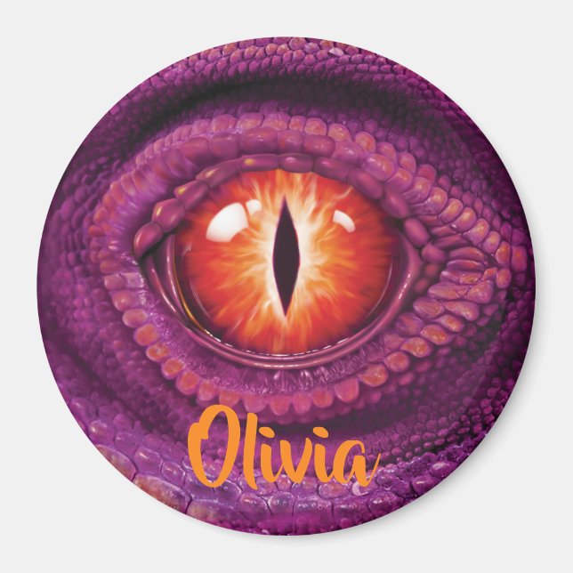 Íman de Olho de Dragão grande redondo (Frente)