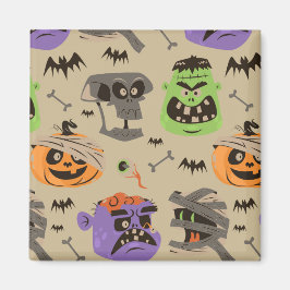 íman de padrão vintage de Halloween