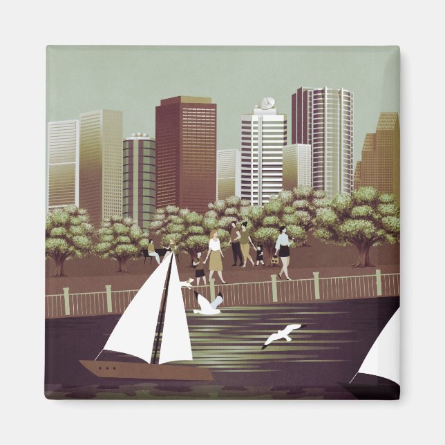 Íman de paisagem urbana (Frente)