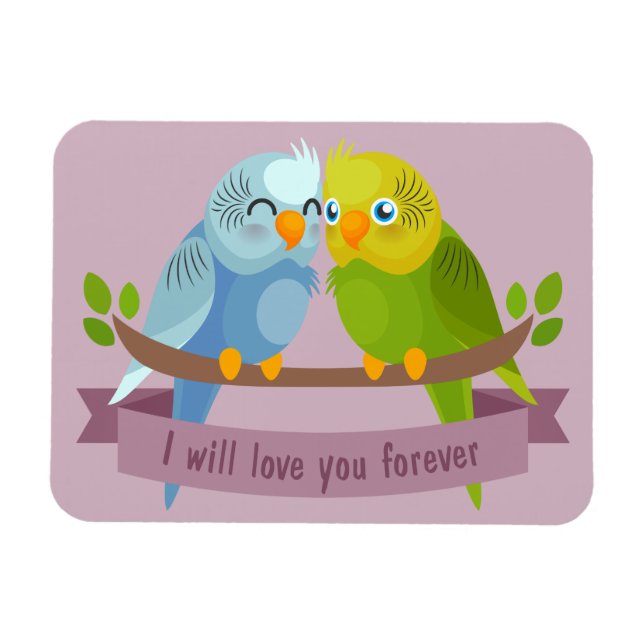 Íman de Pássaros de Amor (Horizontal)