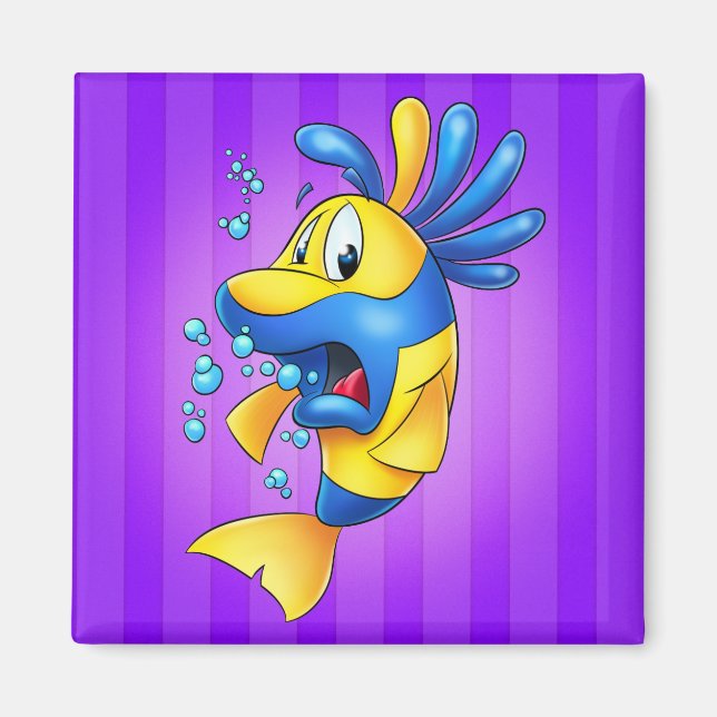 Íman de peixe-cartoon bonito (Frente)