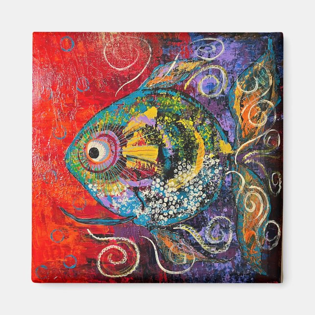 íman de peixe tropical (Frente)