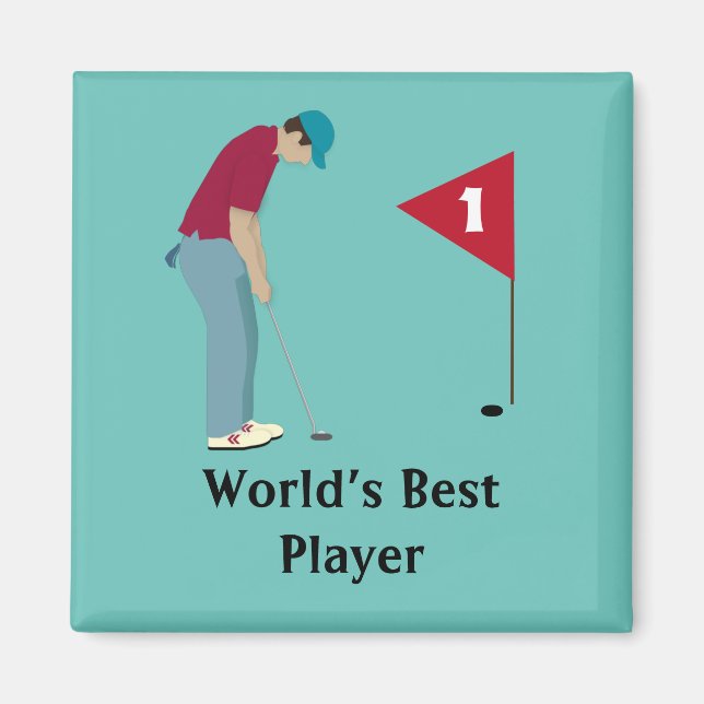 Íman de posicionamento de golfe ao quadrado (Frente)