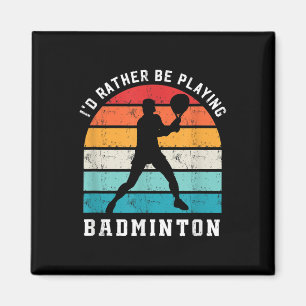 Íman De preferência Jogando Badminton Jogador de Badmin