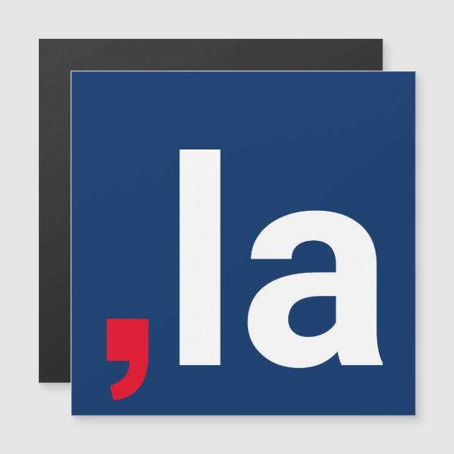 Íman de pronúncia engraçada de Comma La kamala (Frente/Verso)